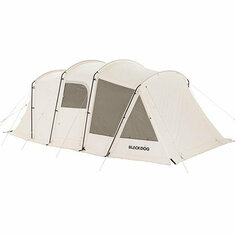 Blackdog Camping Tent Dakrand Katoen Tunnel Tent Outdoor One Slaapkamer & One Woonkamer Leisure Zonwering Tent BD-ZP006