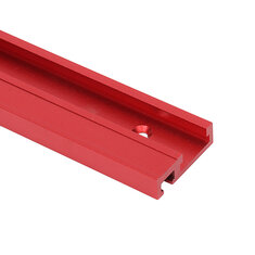 Ranura en T para herramientas de carpintería de aluminio rojo de 45 grados de tipo T de 100-1220 mm. Sierra de mesa y medición de inglete.