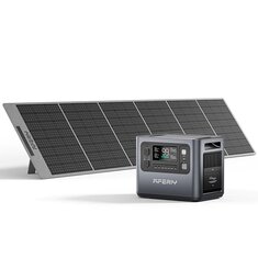 [US Direct] Tragbare Stromstation Aferiy P210 2400W 2048Wh +1* Solarpanel S400 400W, LiFePO4 Solar Generator UPS Reine Sinuswelle Camping RV Home Notfall Tragbare Notstromversorgung