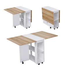 W1400 * D800 * H740MM Table pliante domestique Table multifonctionnelle simple rectangulaire mobile avec 4 tabourets