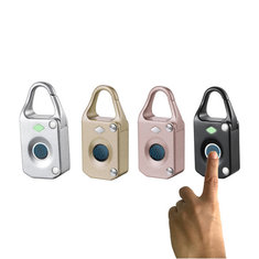 PRee® ZT10 Lucchetto smart elettronico antifurto con impronta digitale per uso all'aperto, in viaggio e su valigie