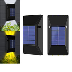 2 uds al aire libre Solar luz LED Impermeable decoración de pared Lámpara para valla porche país balcón casa jardín alumbrado público