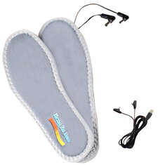 USB opvarmede sko indlægssåler Fødder Varm strømpepudemåtte Elektrisk opvarmning indlægssåler Vaskbare varme termiske indlægssåler Unisex