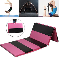 118 × 47 × 2inch Складной гимнастический коврик Yoga Упражнение тренажерный зал Airtrack Panel Tumbling Восхождение Pilates Pad Air Track