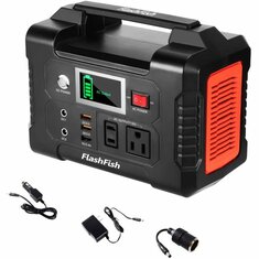 [USA Direct] FlashFish E200 200W 40800mAh Máy phát điện di động năng lượng mặt trời với Ổ cắm AC 110V/2 Cổng DC/3 Cổng USB