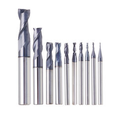 Drillpro 1-8mm HRC58 3 Flutes End Mill Cutter Tungsten Carbide CNC Milling Tool 