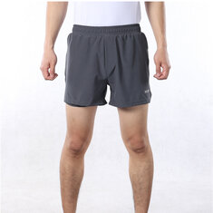 ARSUXEO 2-в-1 мужские шорты для бега с талией Веревка Quick Dry Zipper Pocket Sports Фитнес Спортзал Шорты