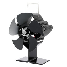 5 Kanatlı Şömine Fanı Mini Isı Enerjili Soba Fanı Günlük Odun Brülörü Eko-fan Sessiz Ev Şömine Fanı Verimli Isı Dağıtımı