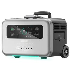 [US Direct] ZENDURE SuperBase Pro 2000 Portable Power Station 2096Wh Large Capacity 3000W Ampup Capability 14 Outputs 6.1 Inch Clear Display Built-in 4G IoT App Control Charge to 80% in 1 Hour with Industrial-Grade Wheels