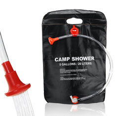캠핑 샤워 가방 5 갤런 / 20L 태양열 분리식 호스 가열 가방 휴대용 세탁기 물 저장 욕조 자동차 야외 하이킹 소풍.
