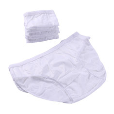 Conjunto de 6 peças de roupa íntima descartável de algodão não tecido portátil para homens IPRee® para viagens ao ar livre
