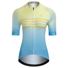XINTOWN Radtrikot mit kurzem Arm, atmungsaktives Damen-Sport-T-Shirt für Mountainbike und Straße