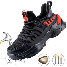 Veiligheidsschoenen voor heren Werkschoenen met stalen neus Reflecterende antislip hardloopschoenen Wandelen Jogging Sneakers