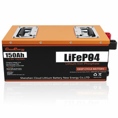 [US Direct] Cloudenergy Batterie lithium LiFePO4 de 12V 150Ah à cycle profond 1920Wh 1280W intégrée avec BMS de 100A, parfait pour RV Solar Marine, remplace parfaitement la plupart des sources d'alimentation de secours et les applications hors réseau CL12-150