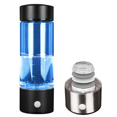 IPRee® 450ml de água rica em hidrogênio Ionizer Maker Cup Generator Glass Bottle Mug Garrafa de água de vidro de carregamento USB