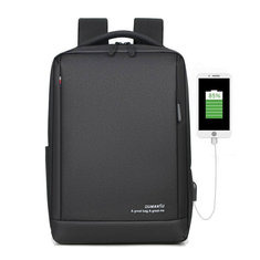 OUMANTU 13L Školní batoh s USB nabíjením, voděodolný mužský ramenní batoh, 14 palcová taška na notebook pro kempování a cestování.