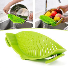 IPRee® Duurzame siliconen panzeef Vergieten Wassen Fruit Groenten Pasta Keukengereedschap Gadgets Waszak