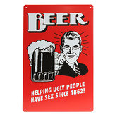 Cerveja lata assinar vintage retro placa de metal bar pub decoração da parede pintura