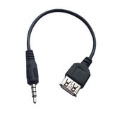 3.Adaptador de cable adaptador de cable de audio mp3 trainborn 5mm aux coche del usb