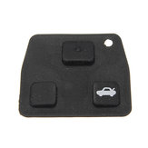 Reemplazo 2/3 botón de coche clave remoto almohadilla de goma negro para toyota