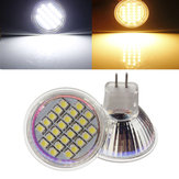 Lampadina LED spot MR11 24 SMD 3528 1,5W Bianco caldo/bianco AC/DC 12V