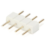 Conector macho branco de 4 pinos para fita LED RGB 5050/3528, pacote com 10 unidades