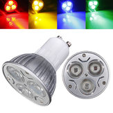Λυχνία Spot LED GU10 3W AC 220V με 3 LEDs Κόκκινο/Κίτρινο/Μπλε/Πράσινο