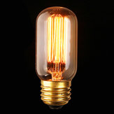 Lâmpada de filamento incandescente vintage antiga Edison E27 40W vidro transparente 110V