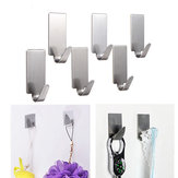 6 Edelstahl-Klebehaken für Kleidung an Wand oder Tür - Badezimmerhandtuchhalter