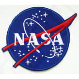 Logo İşlemeli NASA Desen Düzeltme Kaşağı Üzerine Kesme Dokusu Tişörtünü Onar