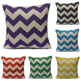 Waves Pattern Linen Pillowcases Home Decorate Sofa Cushions