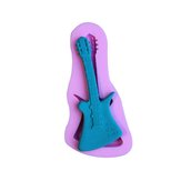 Silicona guitarra 3d molde de pastel fandant molde de arcilla de polímero de chocolate
