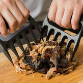 2Pcs Garras de carne de urso preto pinças rasgar carne alça transferência ferramenta churrasco