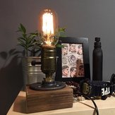 Lampada da tavolo Loft Vintage con lampadina Edison T45 a tubo d'acqua per decorazione casa e bar