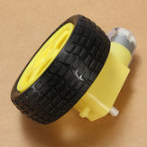 4Pcs Rubber Wheel + DC Gear TT Motor Set For  Smart Robot Car