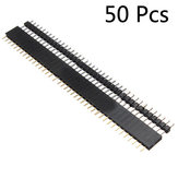 50 Çift 40 Pin 2.54mm Erkek Dişi SIL Soket Sıra Şerit PCB Konnektör