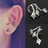 1pc Punk Triple Leaf Alloy Earring Clips Ear Cuff Silver Plated Jewelry Gift for Women