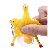  Вентиляционный цыпленок яйца Укладка кустов с толстым стрессом Мяч для ключей Ключ для детей Дети сжимают Baby Key Ring Spoof Toys 