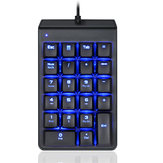Motospeed K22 22 Key Wired Mini Механический Цифровая клавиатура с подсветкой Цифровой Клавиатура Красный переключатель