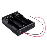Caja de plástico para almacenamiento de baterías de litio 18650 de 3*3.7V con soporte para 3 baterías