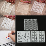 4 Design-Schablonen für DIY Scrapbooking, Kartengestaltung und Malwerkzeug