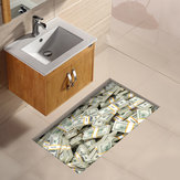 PAG 3D Badrumsvattentät Euro-mönster golvklistermärke som är halkskyddande, tvättbart och dekorerar duschrummet