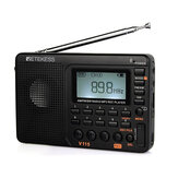 Radios portables Retekes V115 FM AM SW Radios à ondes courtes rechargeables, Toutes les ondes complètes, Enregistreur USB, Temps de sommeil