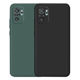 Bakeey for Xiaomi Redmi Note 10 / Redmi Note 10S Case Smooth Shockproof with Lens Protector Soft Liquid Silicone Rubber Protective Case Non-Original
