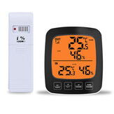 Duży cyfrowy termometr higrometr dla wnętrz i na zewnątrz, informujący o temperaturze i wilgotności, zegar alarmowy