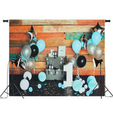 5x3ft 7x5ft Blue Balloon Colorful Wall Baby 1st Birthday Photography Backdrop Studio Prop Background