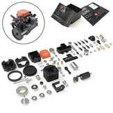 Kit de motor DIY Toyan FS S100AC RC de quatro tempos para motor a metanol para carros RC, barcos e aviões 1:10 1:12 1:14