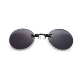 BIKIGHT Polarisierte Clip-On-Brille Vintage Cool Runde Sonnenbrille Fahren Radfahren Randlose Sonnenbrille