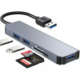 Mechzone 5 IN 1 USB 3.0 Hub Splitter Adapter Station Docking with USB 3.0 USB 2.0 SD/TF Card Reader for PC Computer Laptop BYL-2103U