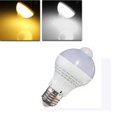 Lampadina LED E27 5W SMD 2835 18 Bianco Puro/Bianco Caldo con Controllo del Movimento Sensore PIR Lampada Globo Luce AC 220V